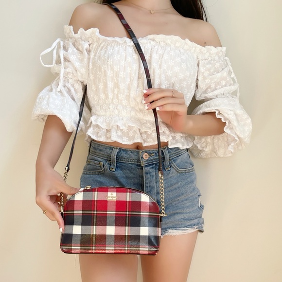 Kate Spade ♠️ Plaid Crossbody - Picture 2 of 7